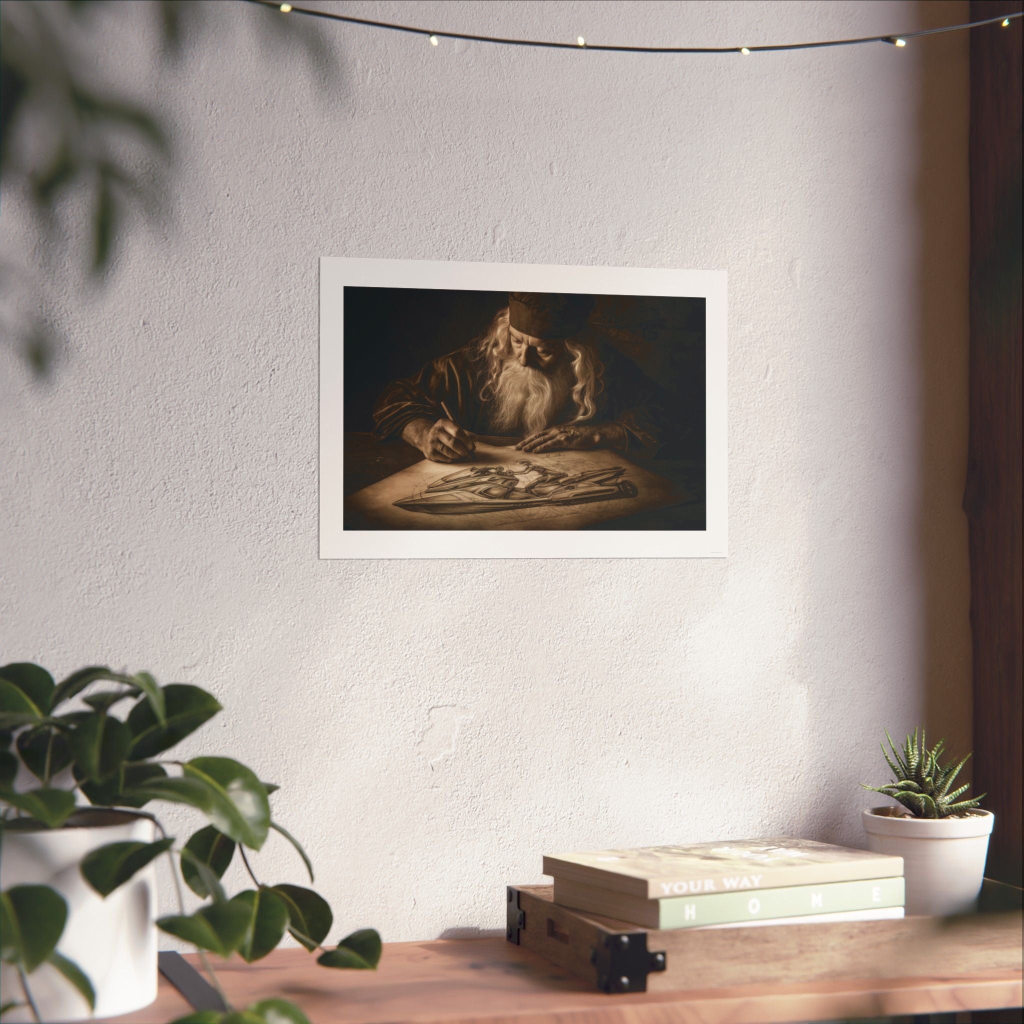 Leonardo de Vinci Creating the Jet Ski - Watersports - Gallery Print Poster - DC0257
