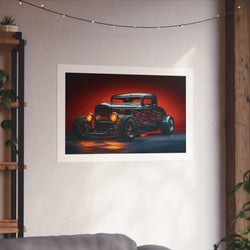 Flamed Deuce Coupe - Auto - Gallery Print Poster - DC0137