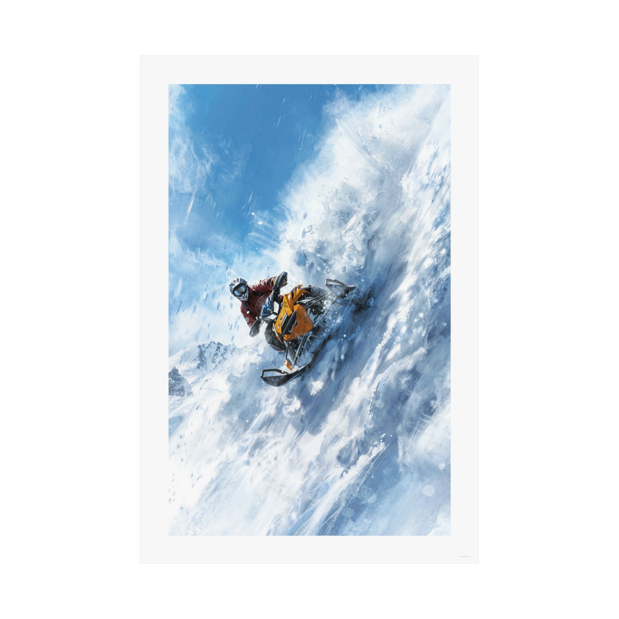 Cliff Hanger - Snowmobile - Gallery Print Poster - DC0164