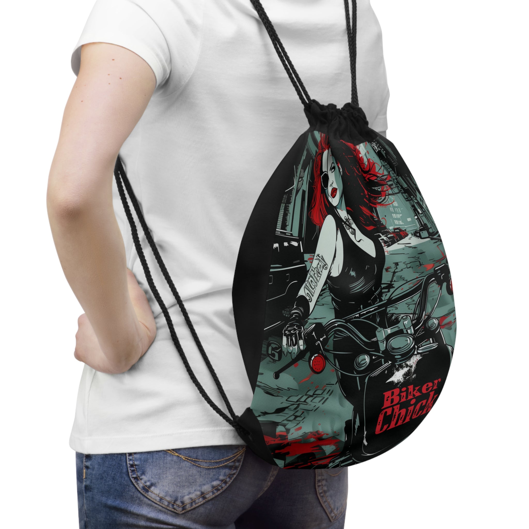 Biker Chick Xtreme Riderz Drawstring Bag