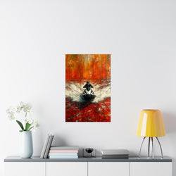 Skier in Red - Watersports - Poster