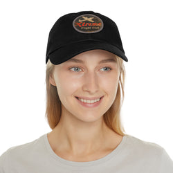 Xtreme Riderz Flight Club Vintage Airplane ~ Dad Hat with Leather Patch