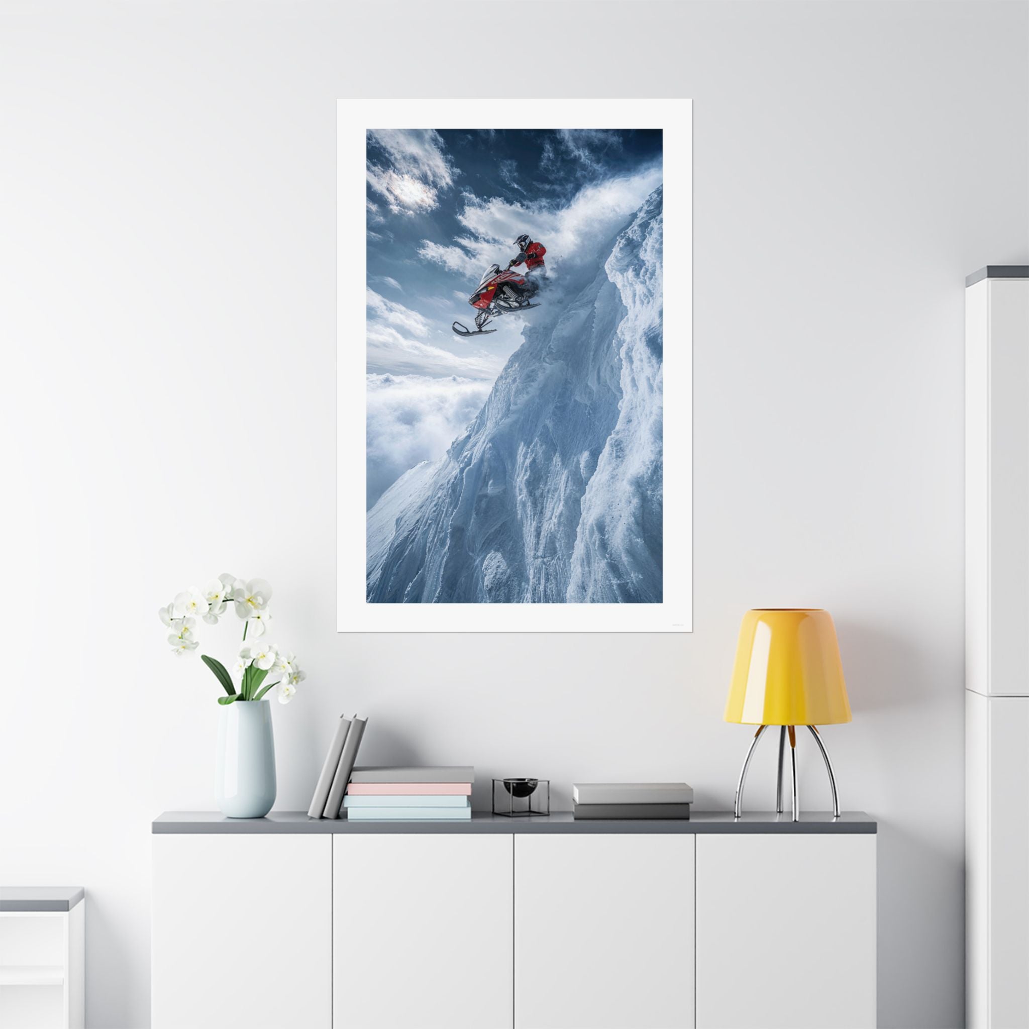 Free Fall - Snowmobile - Gallery Print Poster - DC0192