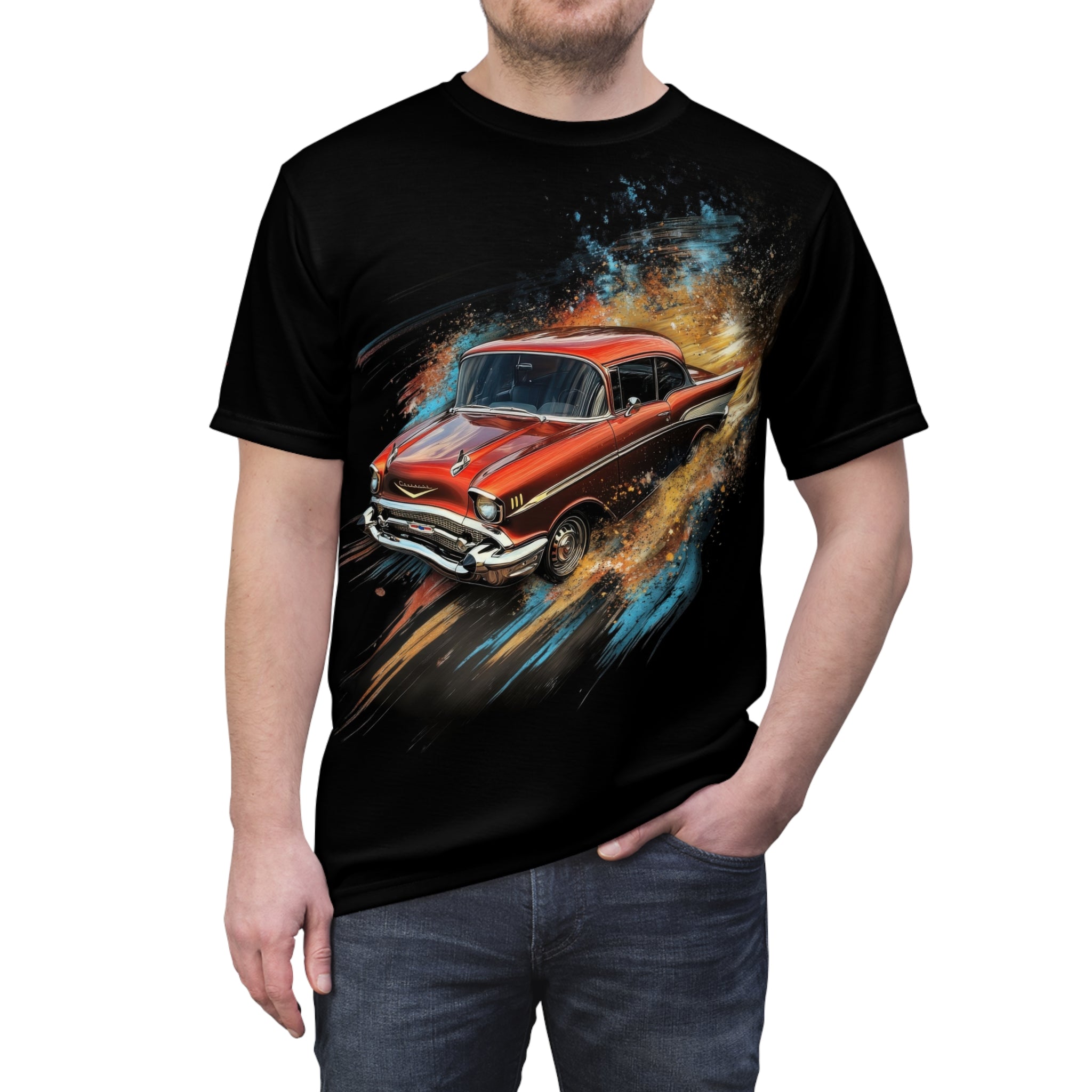 1957 Chevrolet Bel Air - Auto - Men's Tee Shirt - DC0229