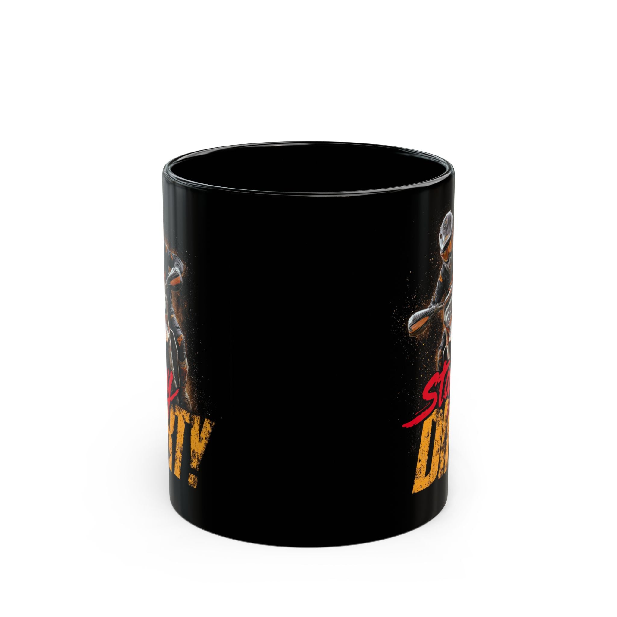 Stay Dirty! Black Mug (11oz, 15oz) - Motorcycle - DC0282