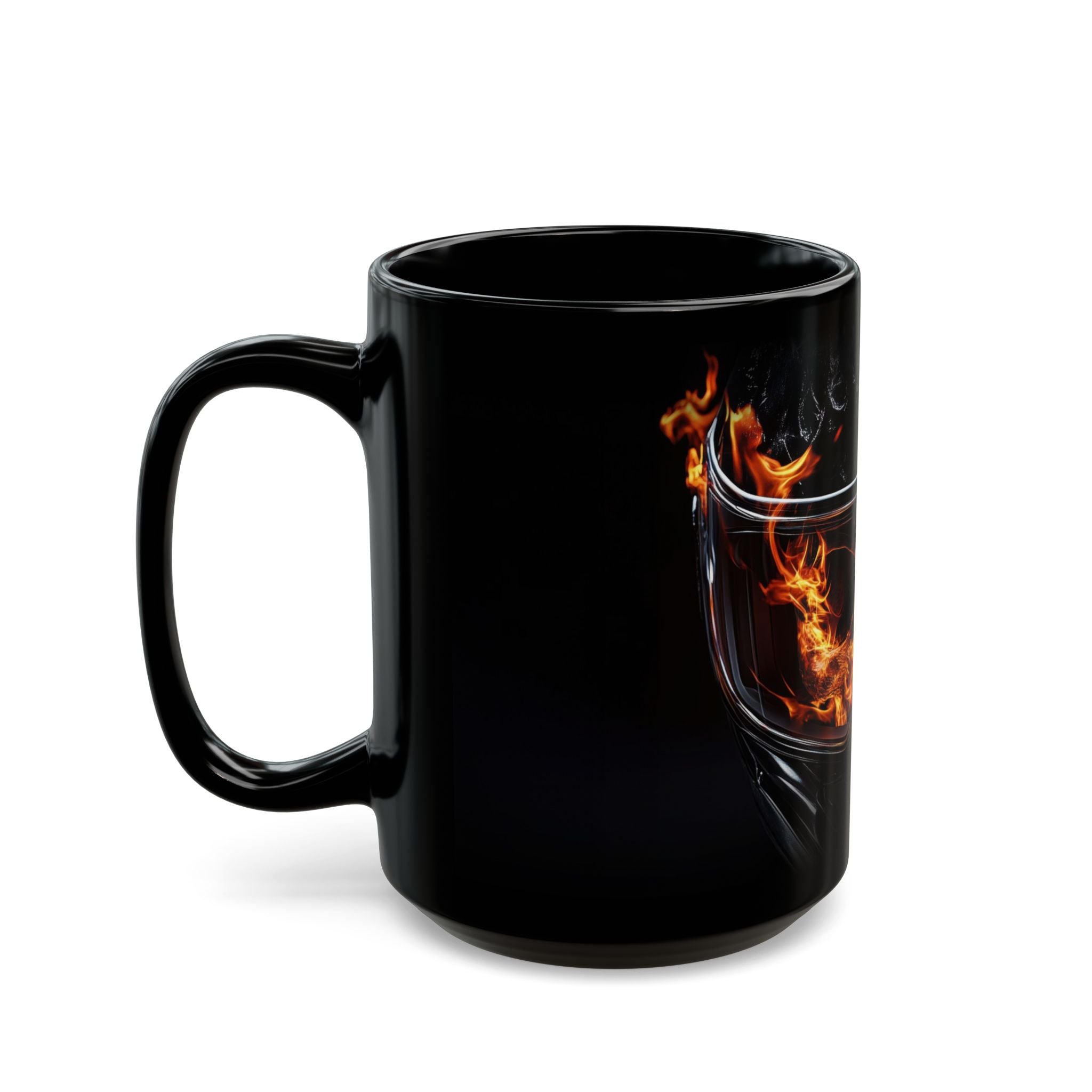 Hot Headed Black Mug (11oz, 15oz) - Motorcycle - DC0233