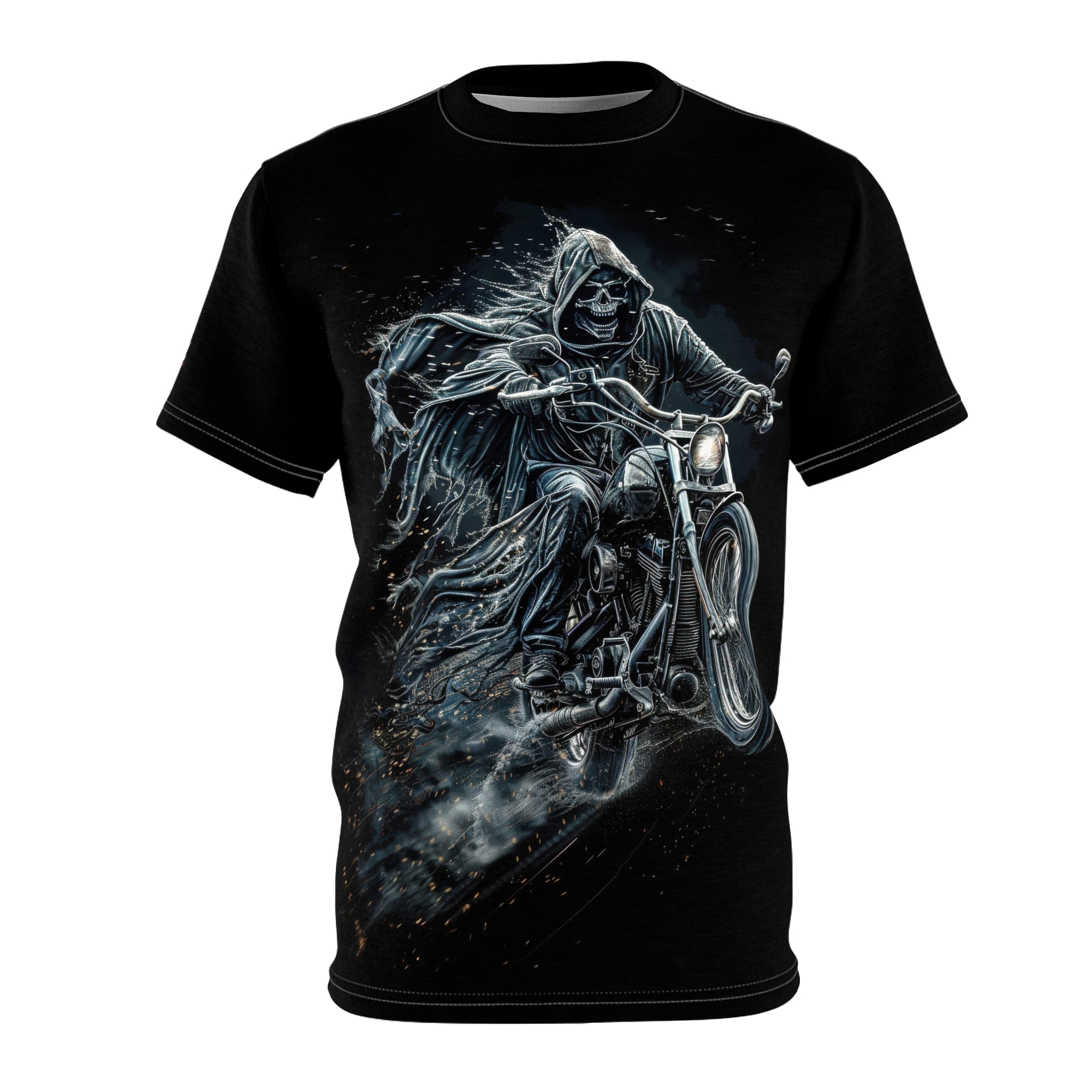 Gray Grim Reaper  - Motorcycle - Men's Tee Shirt - DC-0114
