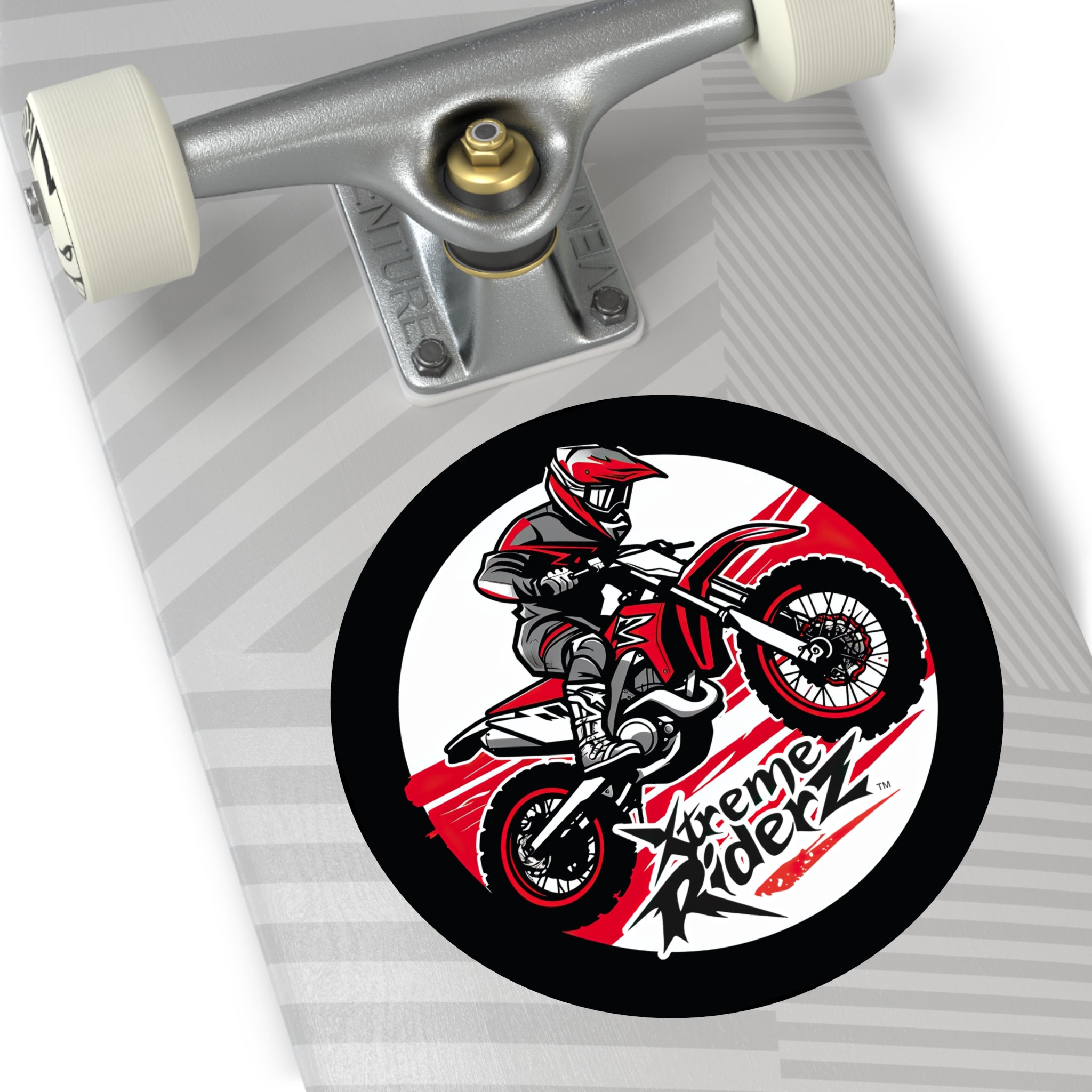 Motocross- Xtreme Riderz- Round Vinyl Stickers