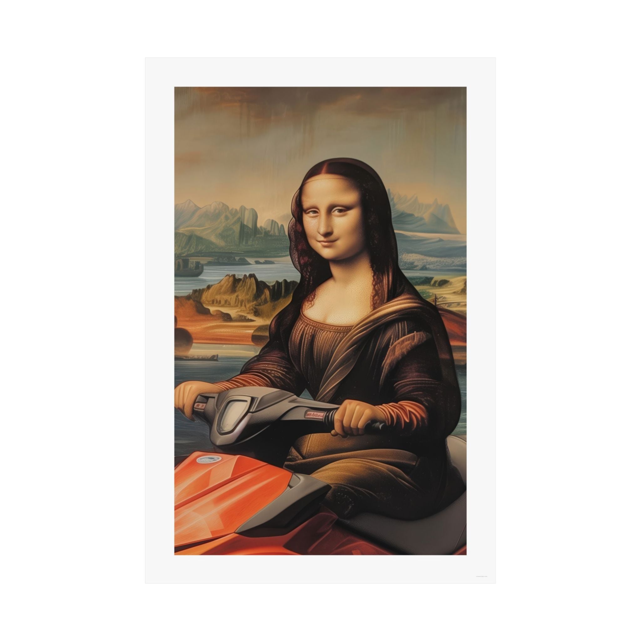 Mona Lisa - Leonardo de Vinci - Watersports - Gallery Print Poster - DC0262