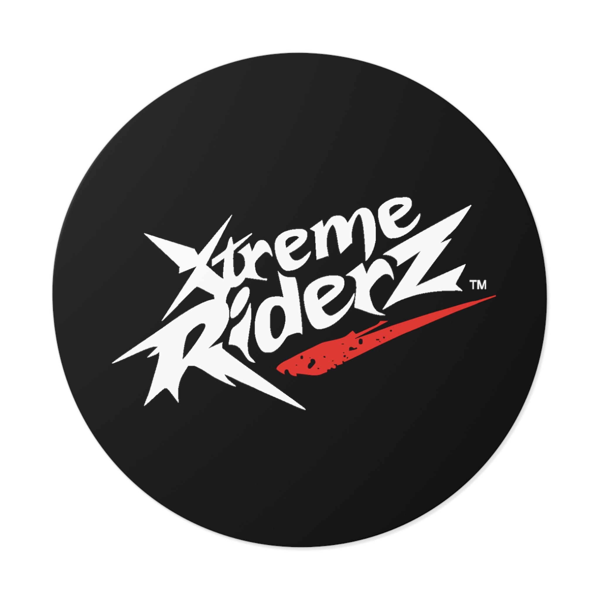 Black Round Vinyl Stickers- Xtreme Riderz Brand