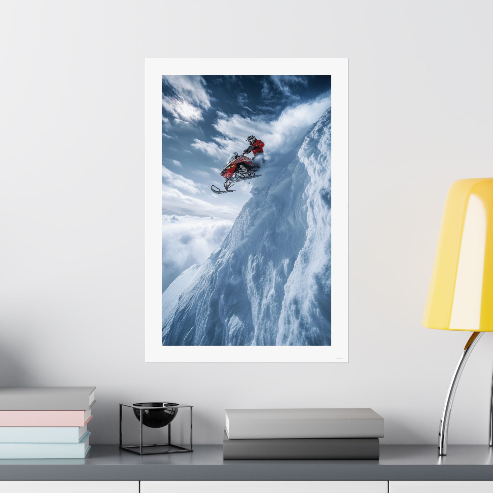 Free Fall -  Snowmobile - Gallery Print Poster - DC0192