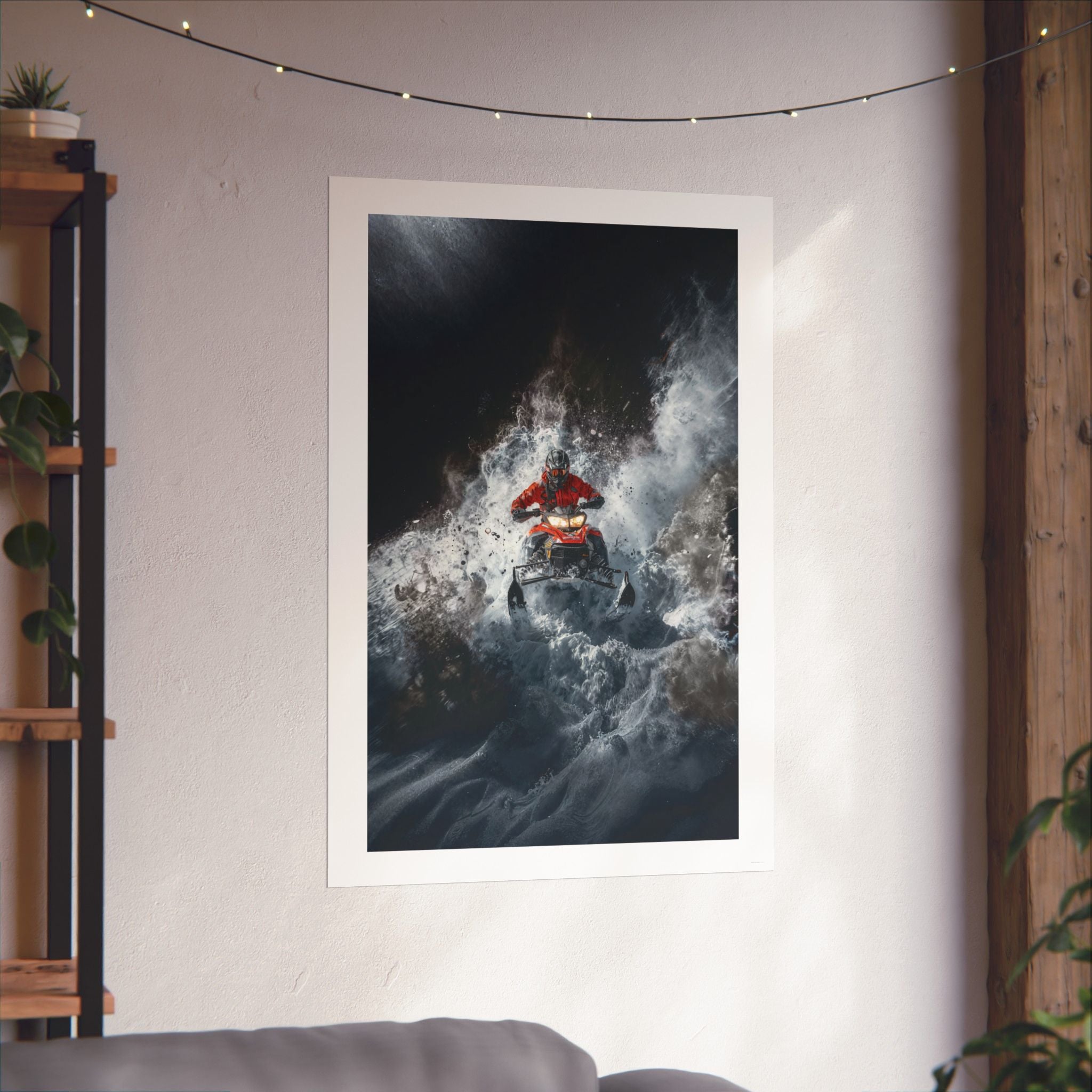 Avalanche Run - Snowmobile - Gallery Print Poster - DC0191