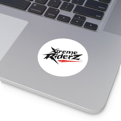 White Round Vinyl Stickers- Xtreme Riderz Brand