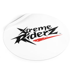 White Round Vinyl Stickers- Xtreme Riderz Brand