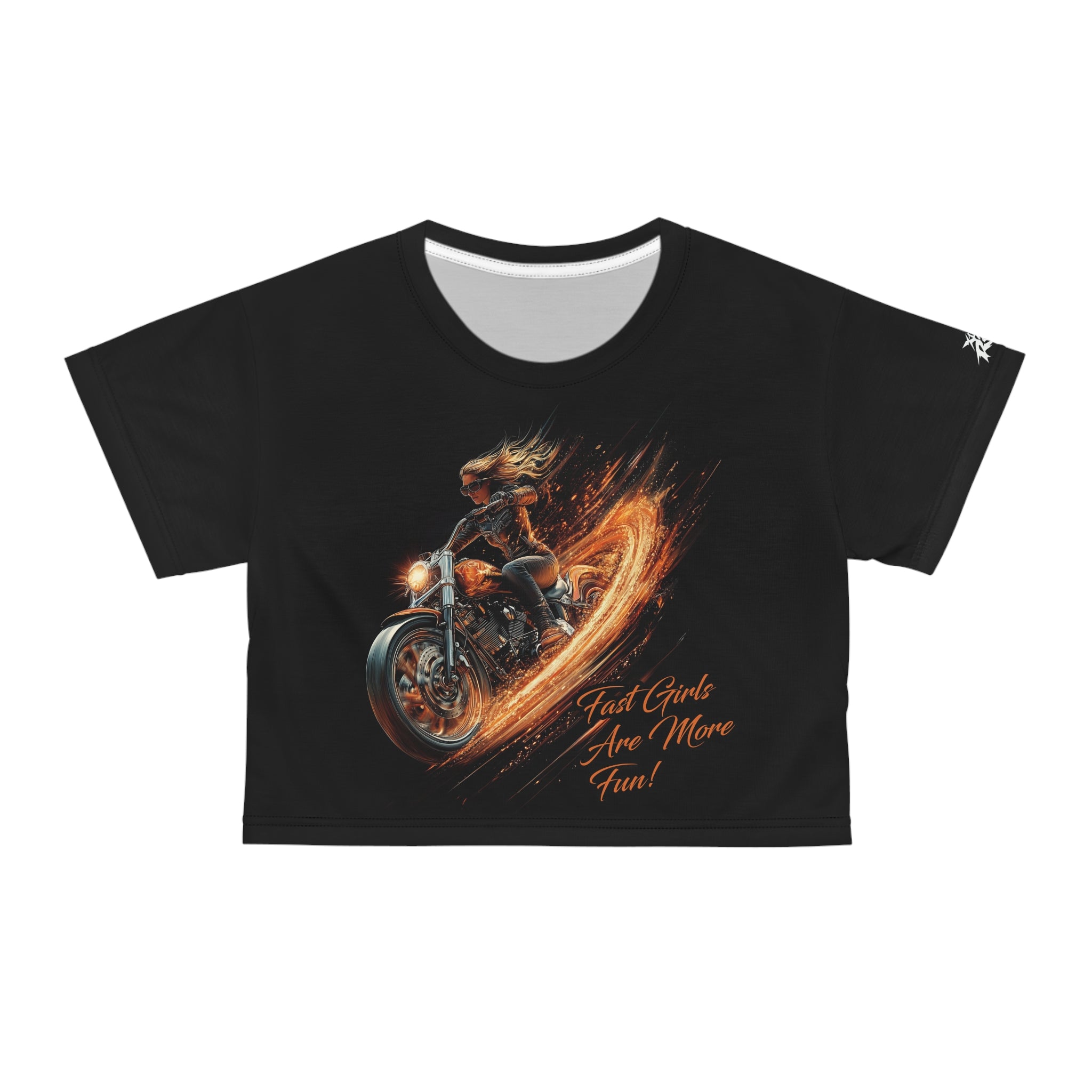 Fast Girls Are More Fun! -  Motorcycle - Women's Crop Tee - DC0239