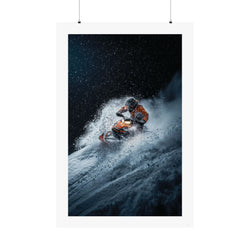 Downhill Cold Rush -  Snowmobile - Gallery Print Poster - DC0190