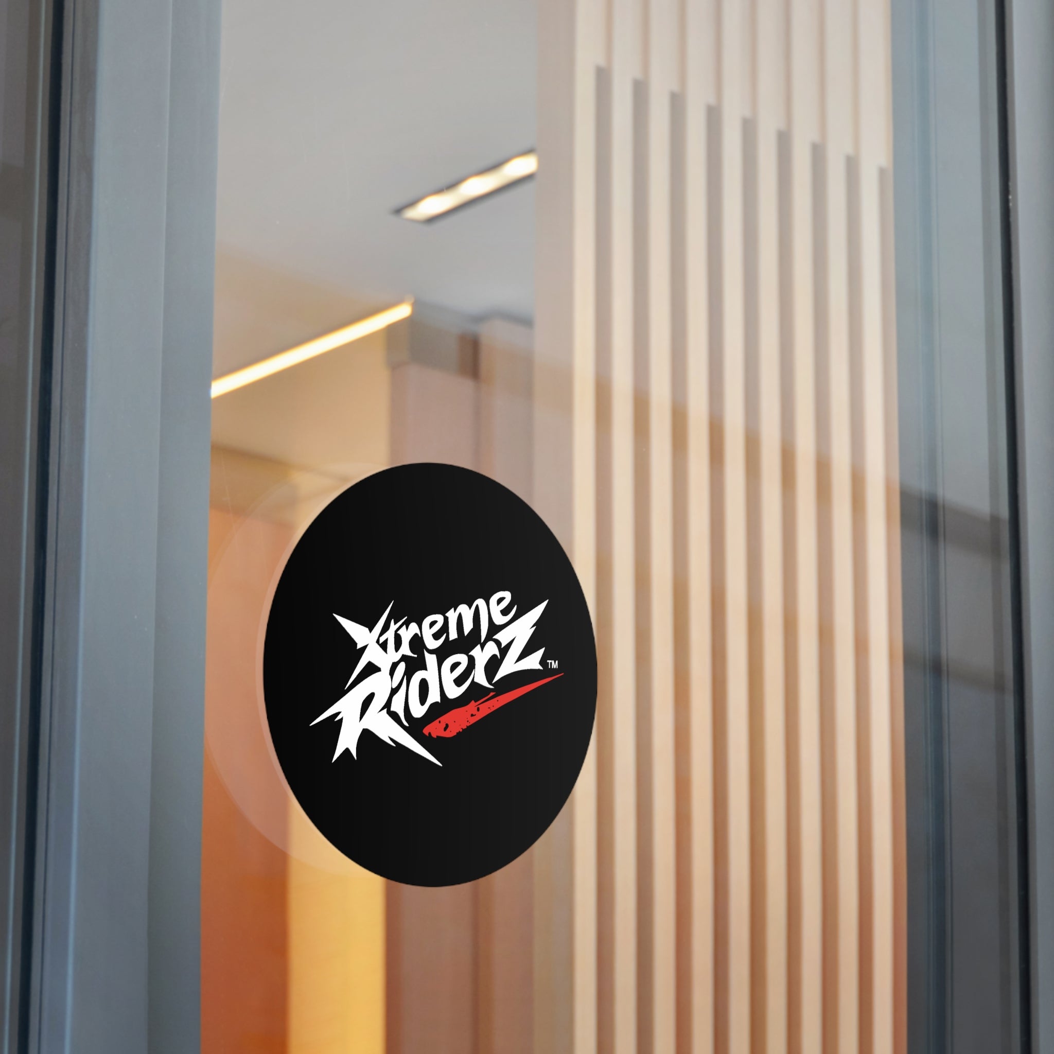 Black Round Vinyl Stickers- Xtreme Riderz Brand