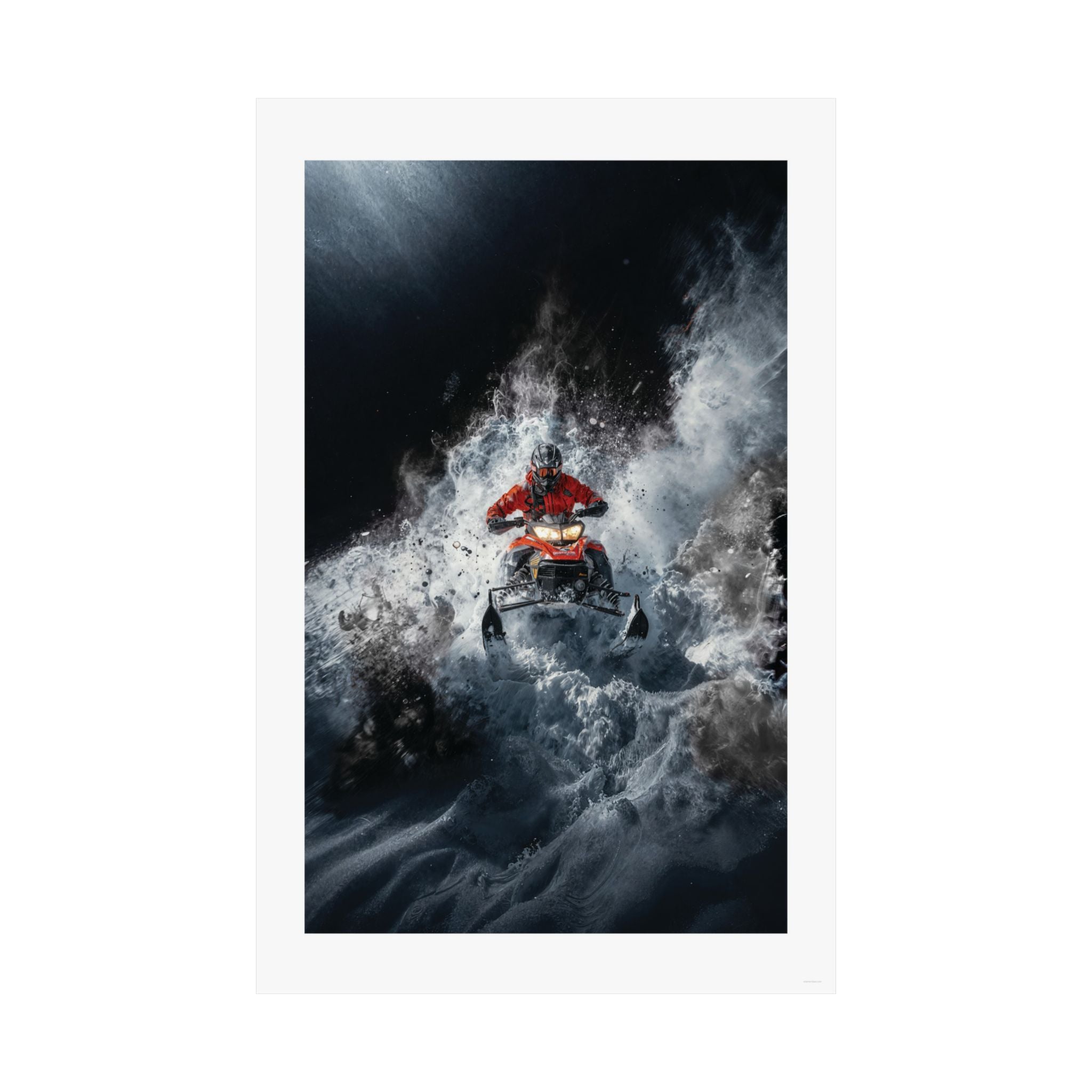 Avalanche Run - Snowmobile - Gallery Print Poster - DC0191