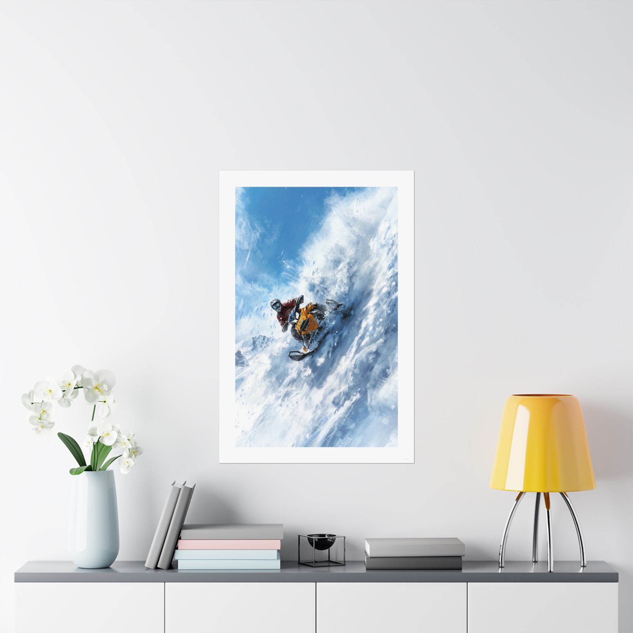 Cliff Hanger - Snowmobile - Gallery Print Poster - DC0164