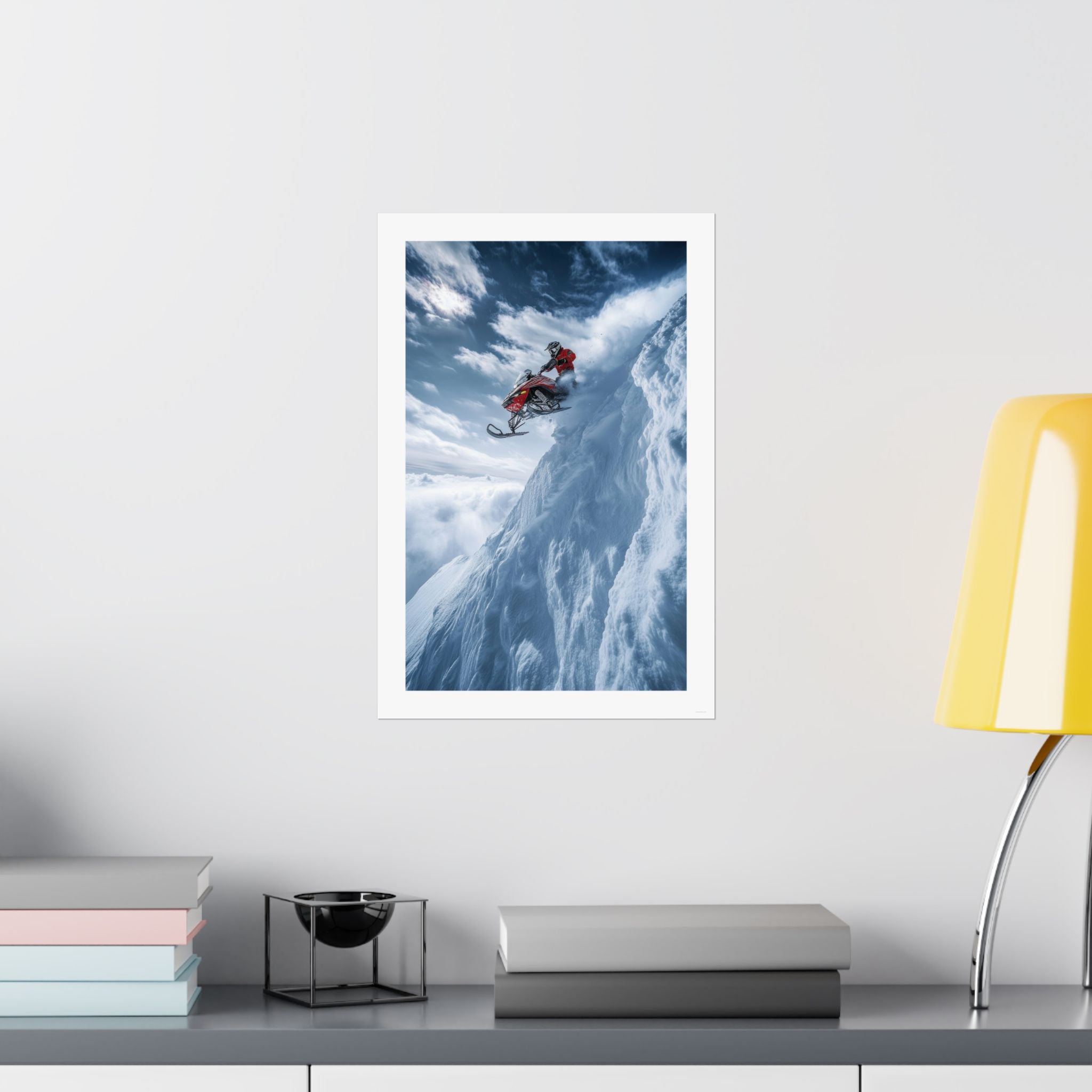 Free Fall -  Snowmobile - Gallery Print Poster - DC0192