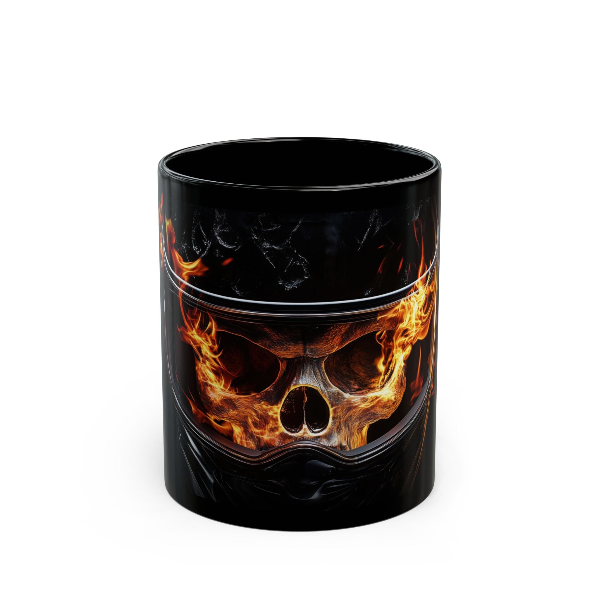 Hot Headed Black Mug (11oz, 15oz) - Motorcycle - DC0233