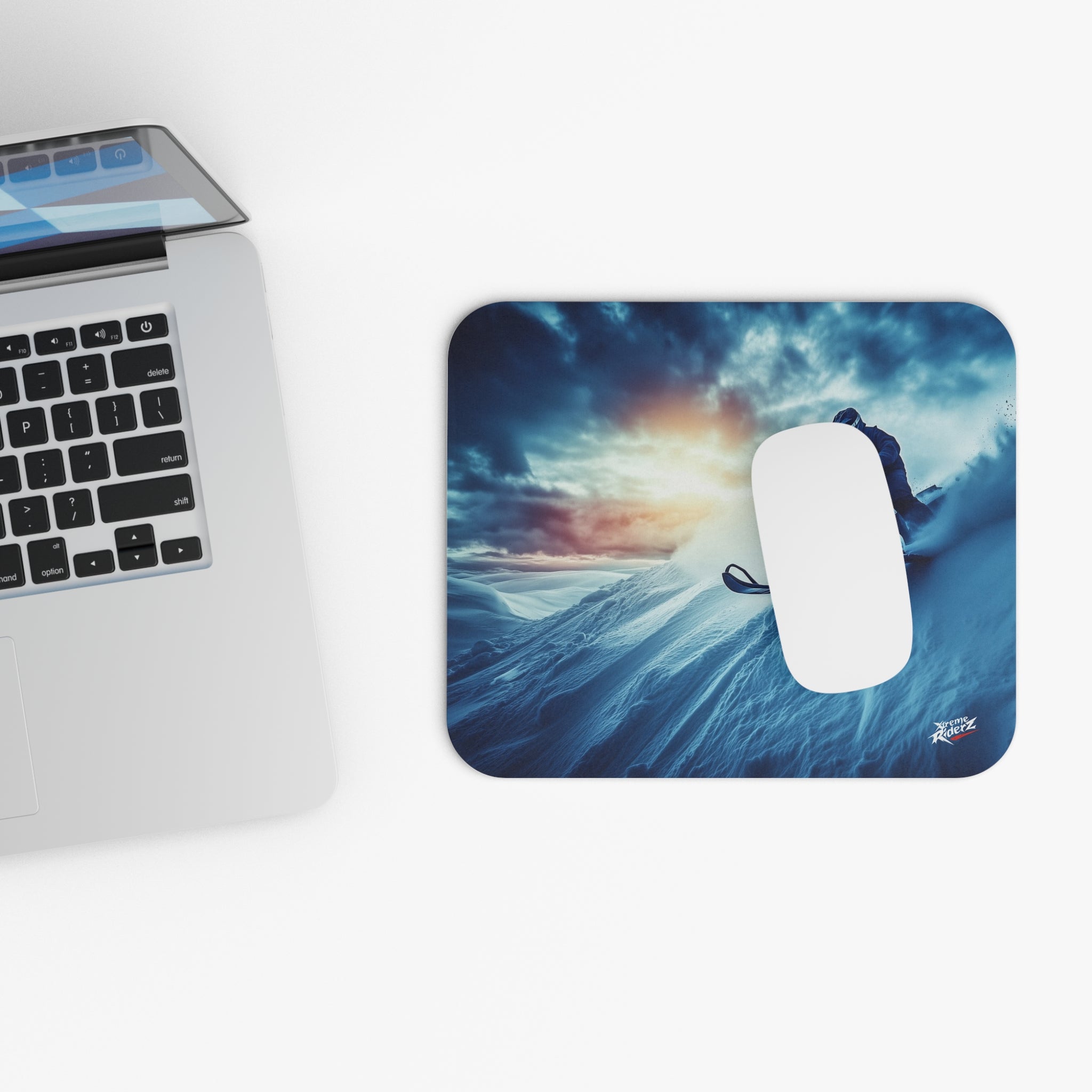 On the Edge of Sundown Mouse Pad (Rectangle) - Snowmobile - DC0311