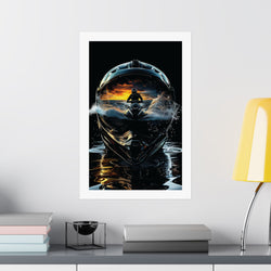 Sunset Helmet -  Watersports - Gallery Print Poster - DC0210