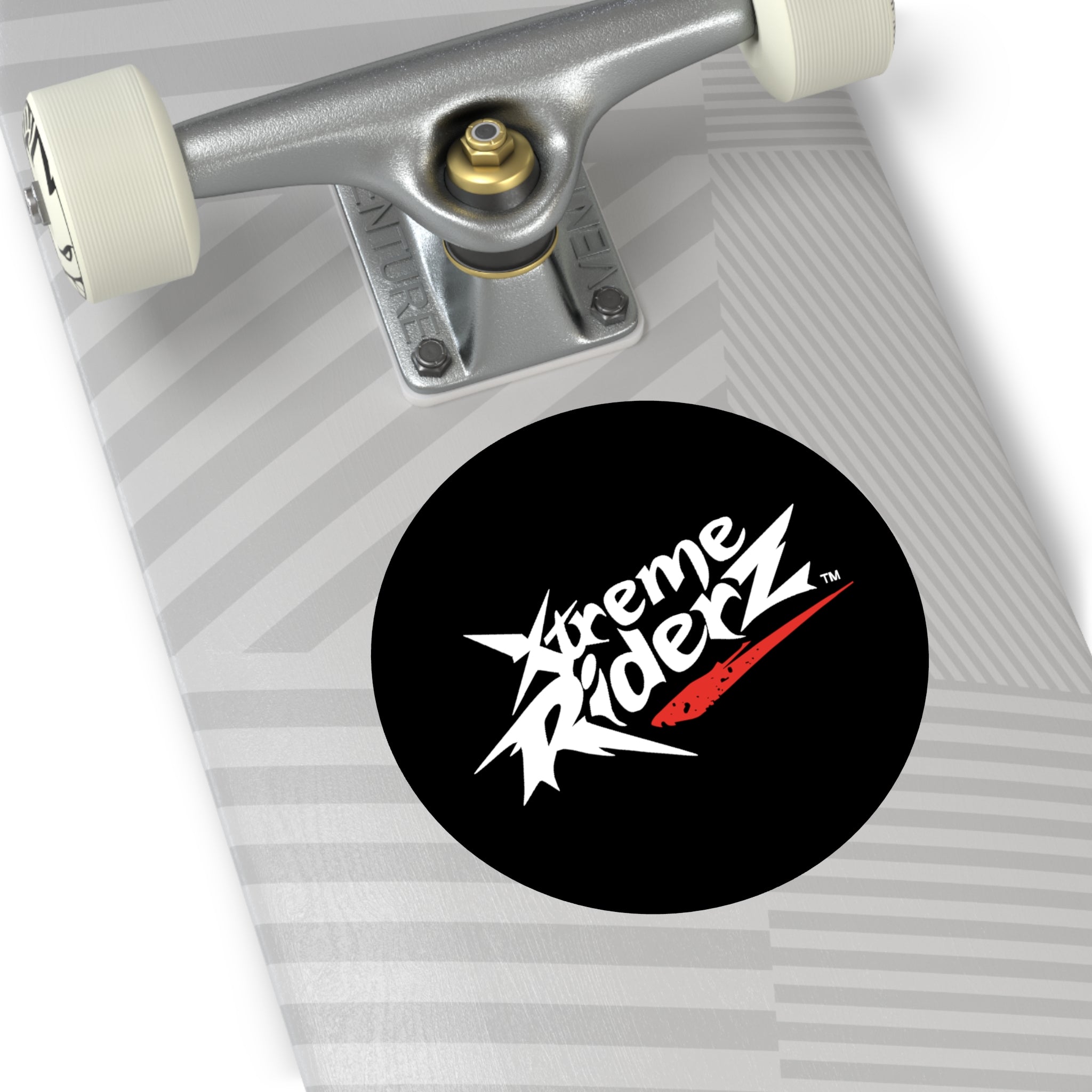 Black Round Vinyl Stickers- Xtreme Riderz Brand