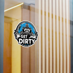 Get Dirty - ATV- Xtreme Riderz- Vinyl Decal Round