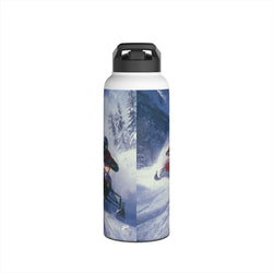 Racing Through the Pass - Snowmobiles - Stainless Steel Water Bottle, Standard Lid - DC0247