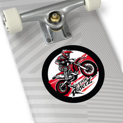 Motocross- Xtreme Riderz- Round Vinyl Stickers