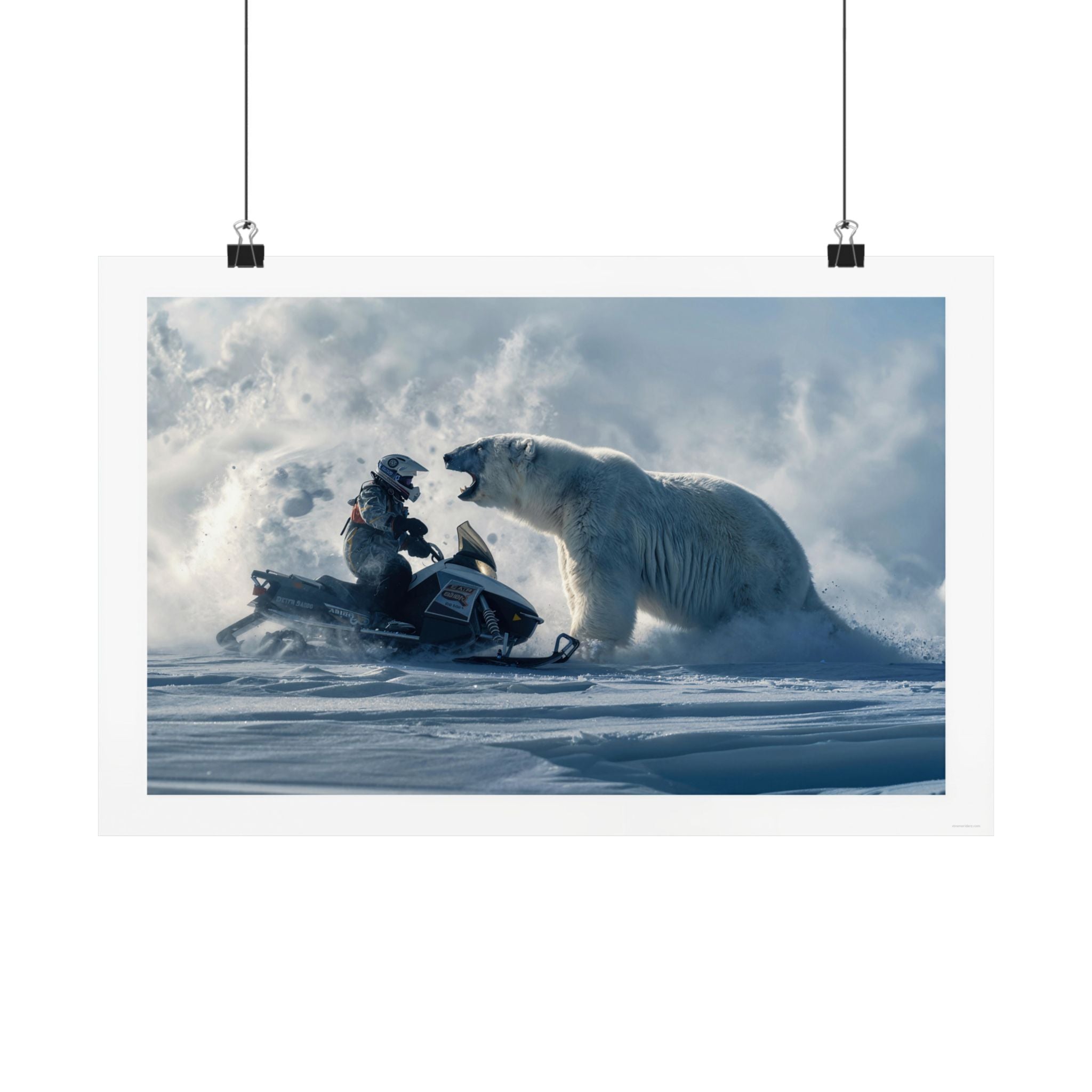 Bear Down - Snowmobile - Gallery Print Poster - DC0168