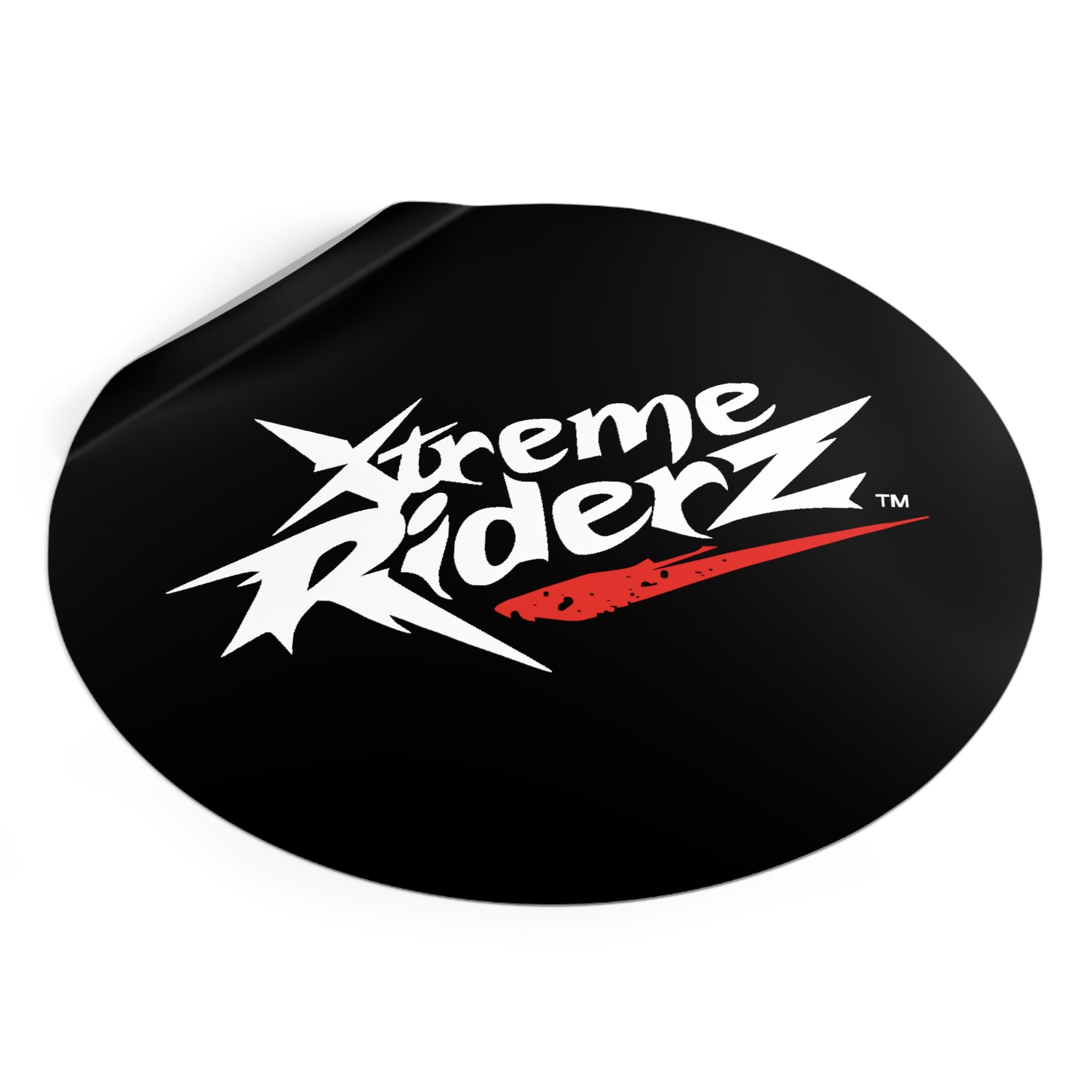 Black Round Vinyl Stickers- Xtreme Riderz Brand