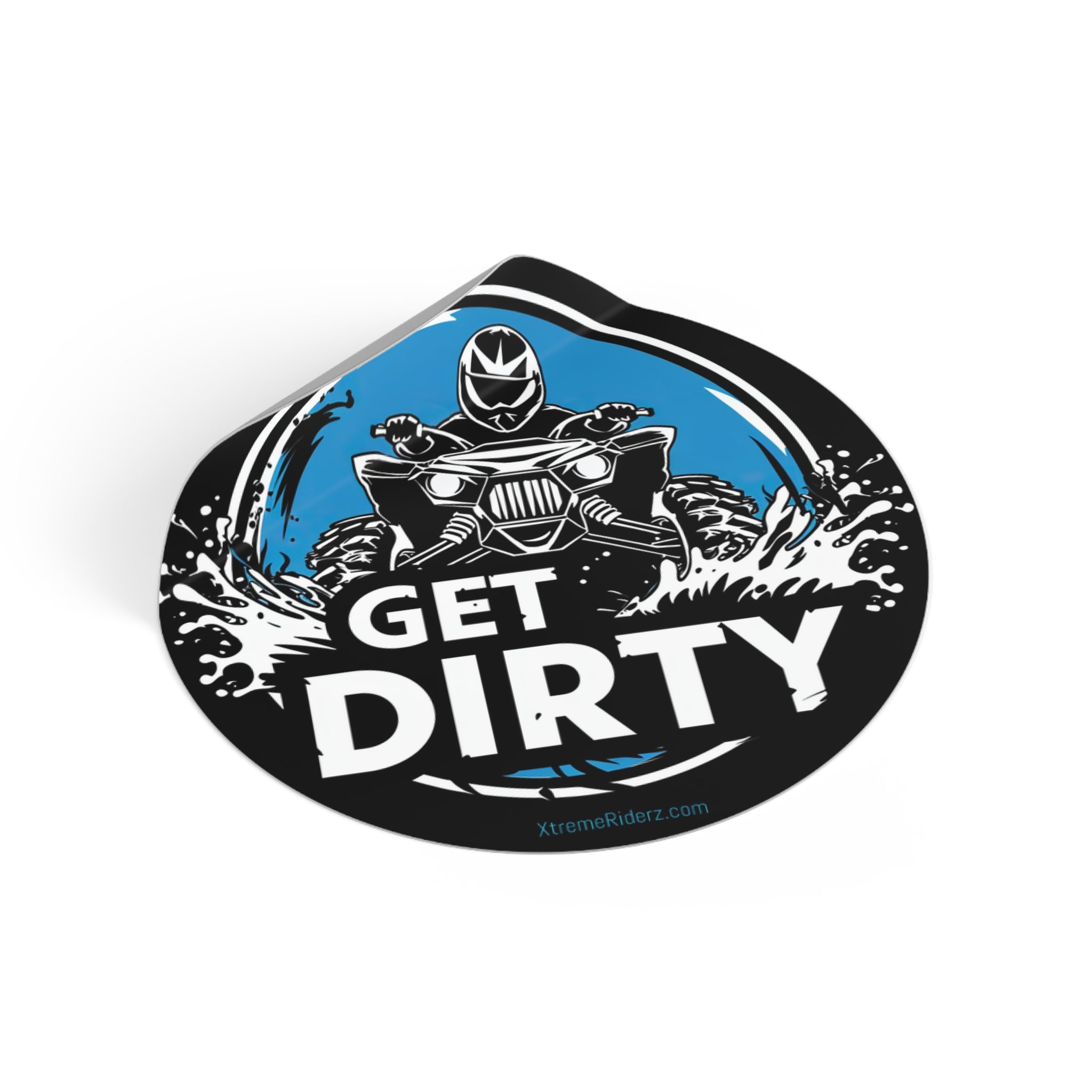 Get Dirty ATV- Xtreme Riderz - Round Vinyl Sticker