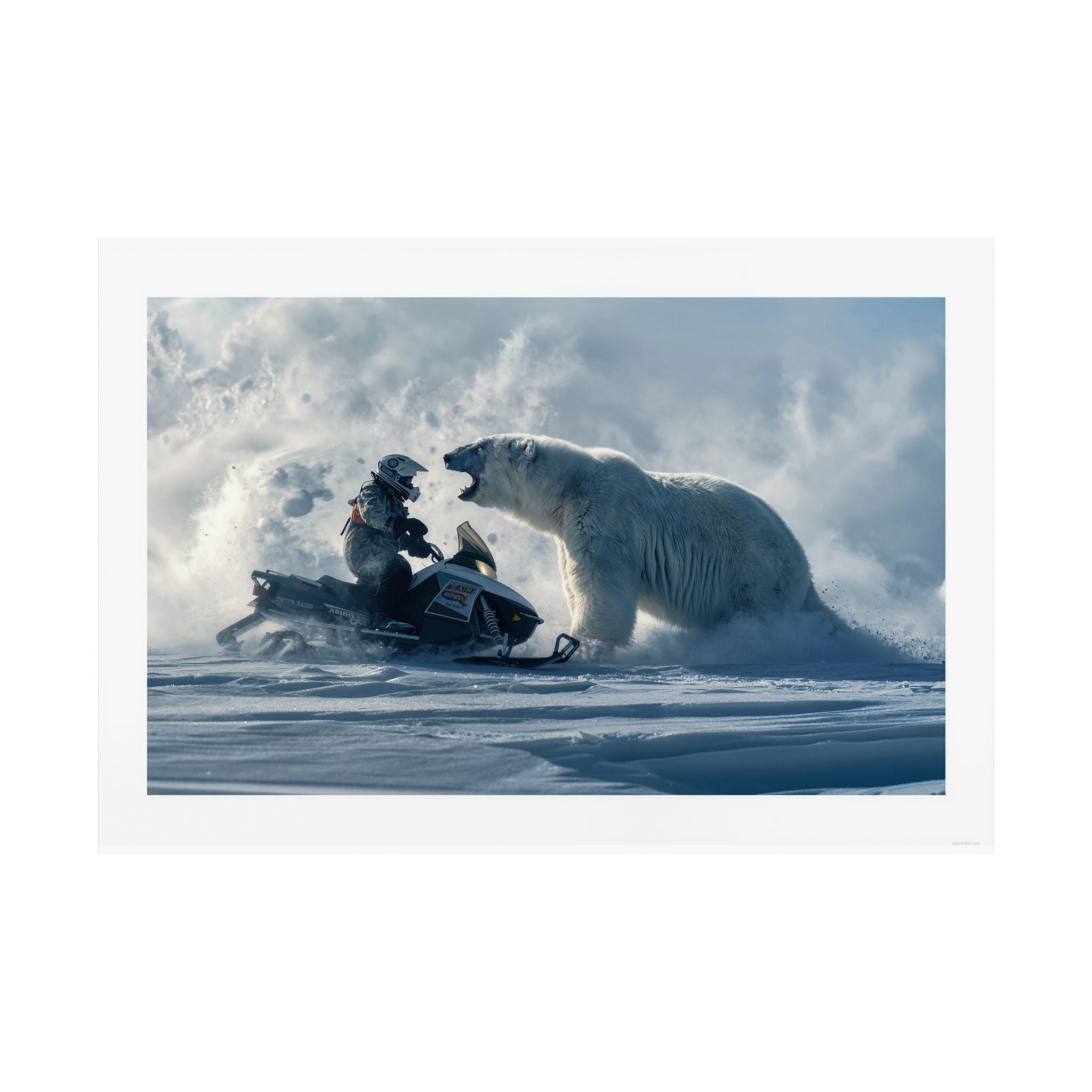Bear Down - Snowmobile - Gallery Print Poster - DC0168