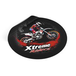 Motocross- Xtreme Riderz- Round Vinyl Stickers