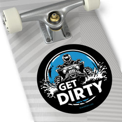 Get Dirty ATV- Xtreme Riderz - Round Vinyl Sticker