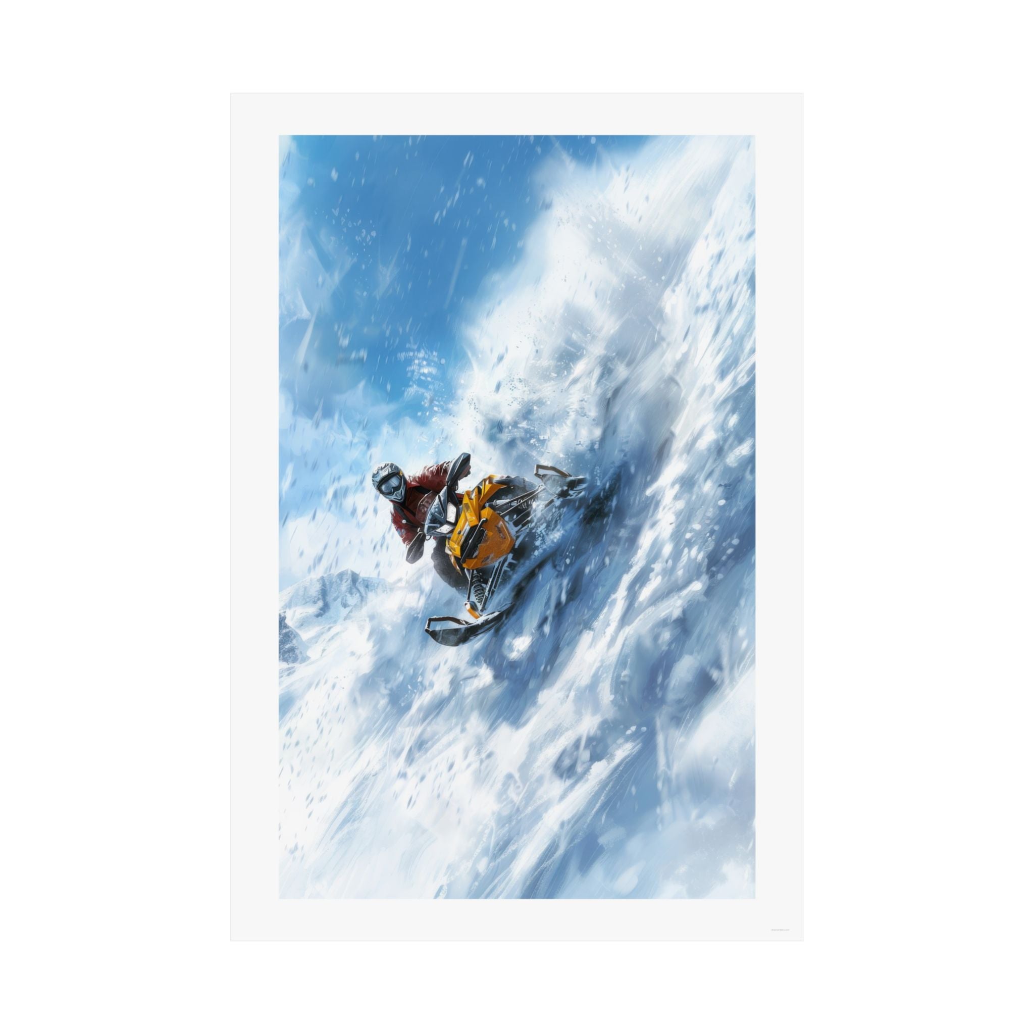 Cliff Hanger -  Snowmobile - Gallery Print Poster - DC0164