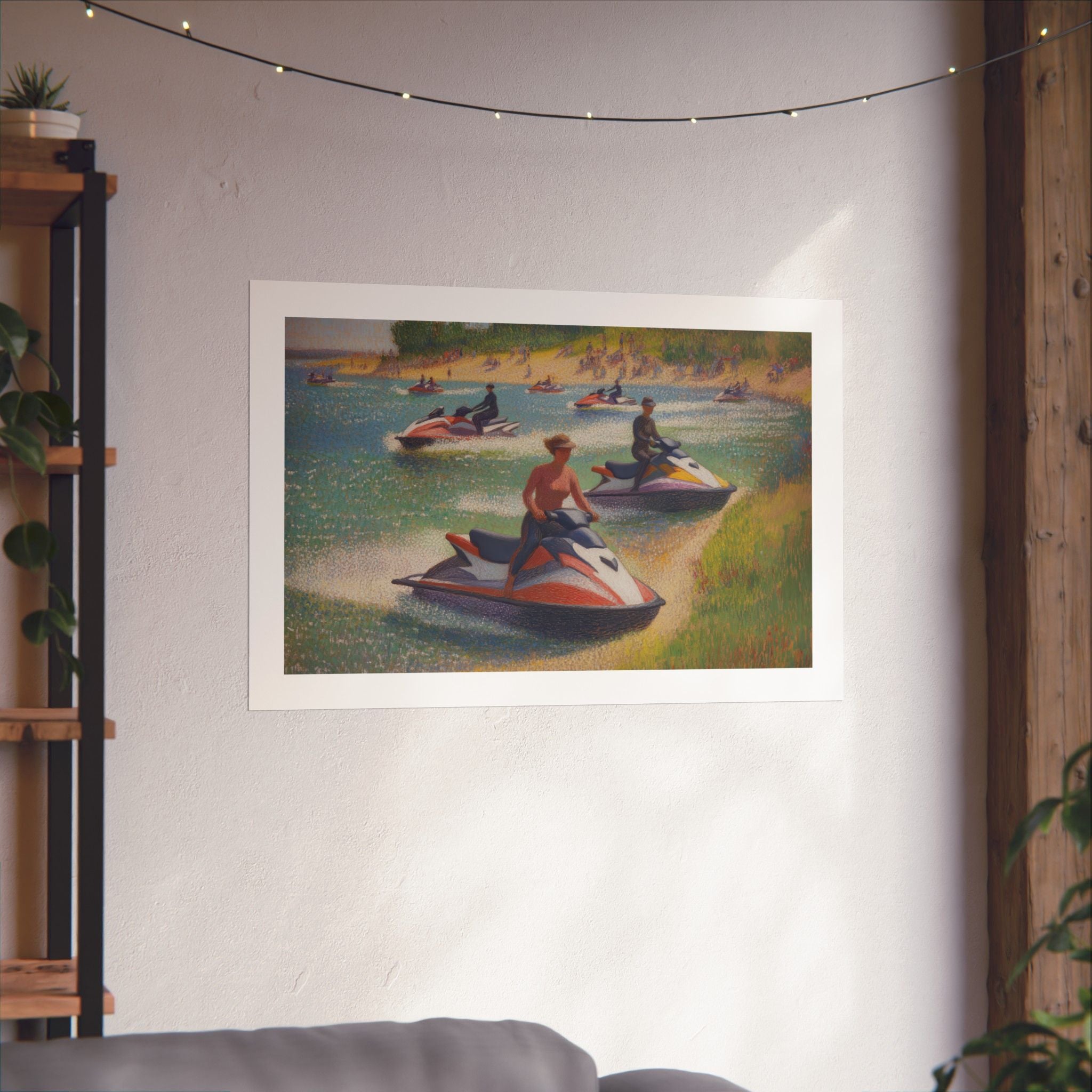 A Sunday Afternoon on the Island of La Grande - Version 2 - Seurat - Watersports - Gallery Print Poster - DC0259