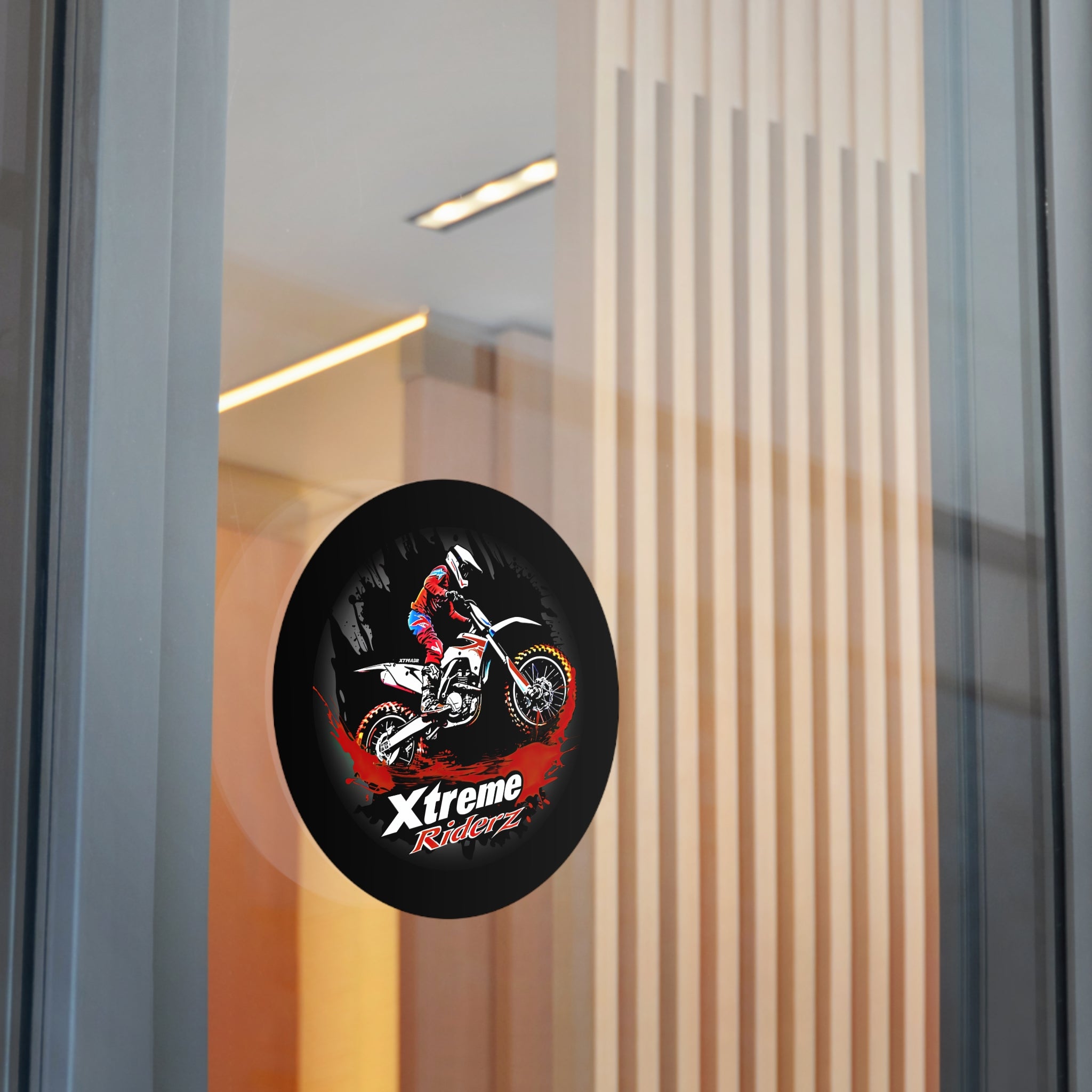 Motocross- Xtreme Riderz- Round Vinyl Stickers