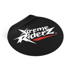 Black Round Vinyl Stickers- Xtreme Riderz Brand