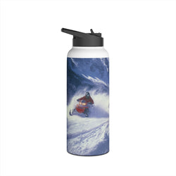 Racing Through the Pass - Snowmobiles - Stainless Steel Water Bottle, Standard Lid - DC0247