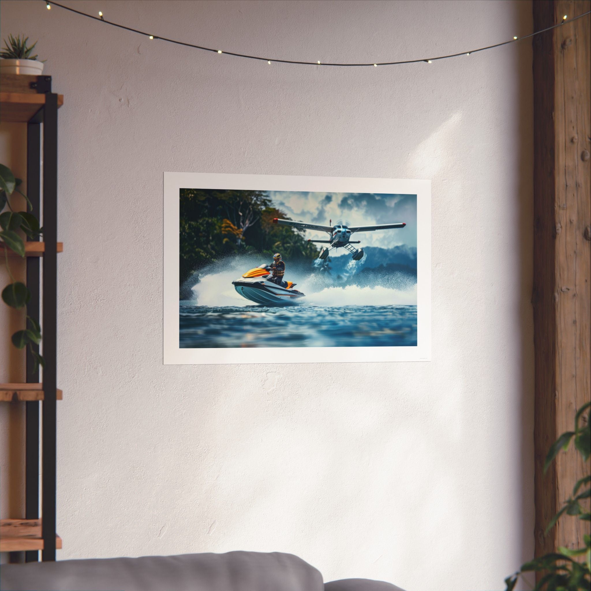 Crossing Paths - Aviation/Watersports - Gallery Print Poster - DC0143