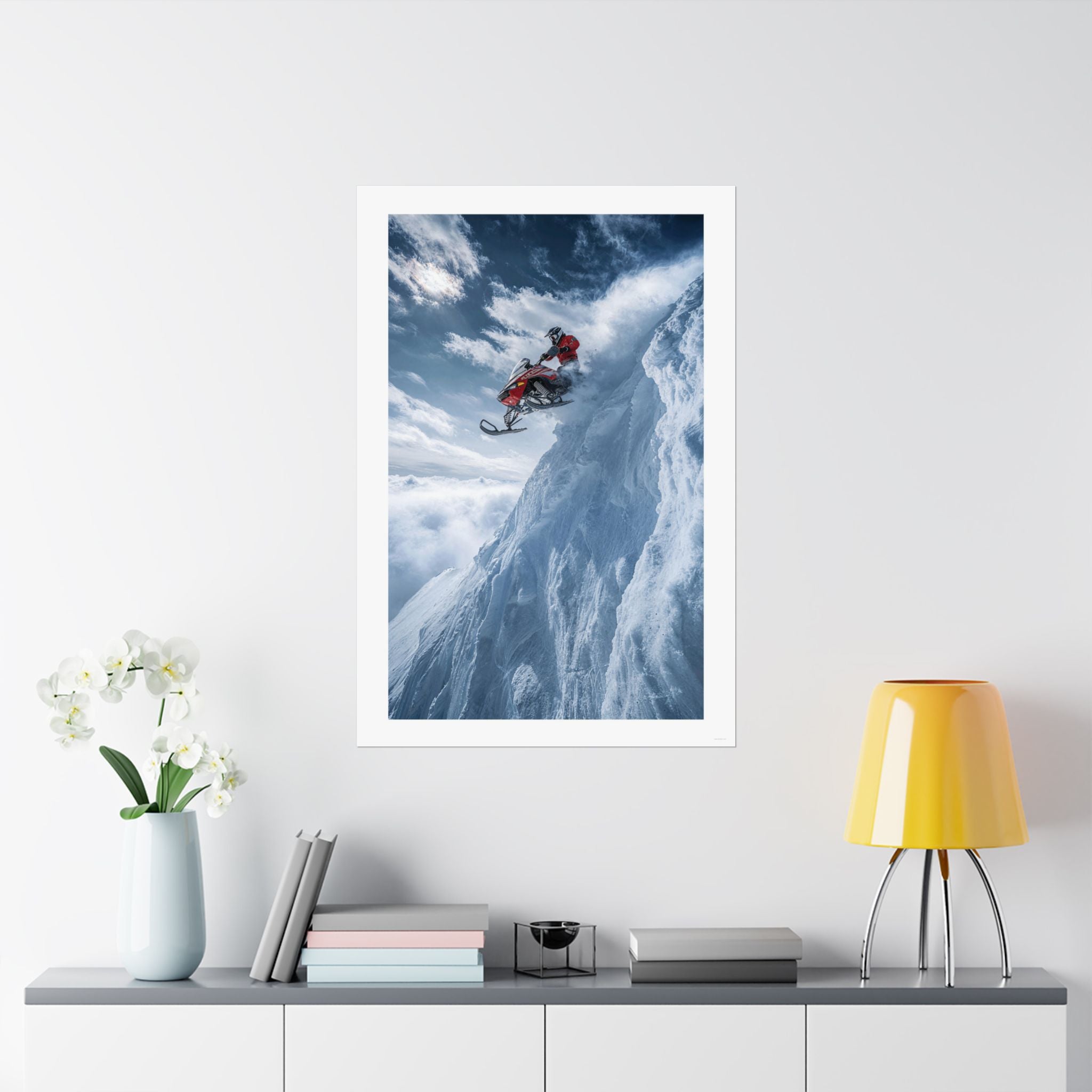 Free Fall - Snowmobile - Gallery Print Poster - DC0192