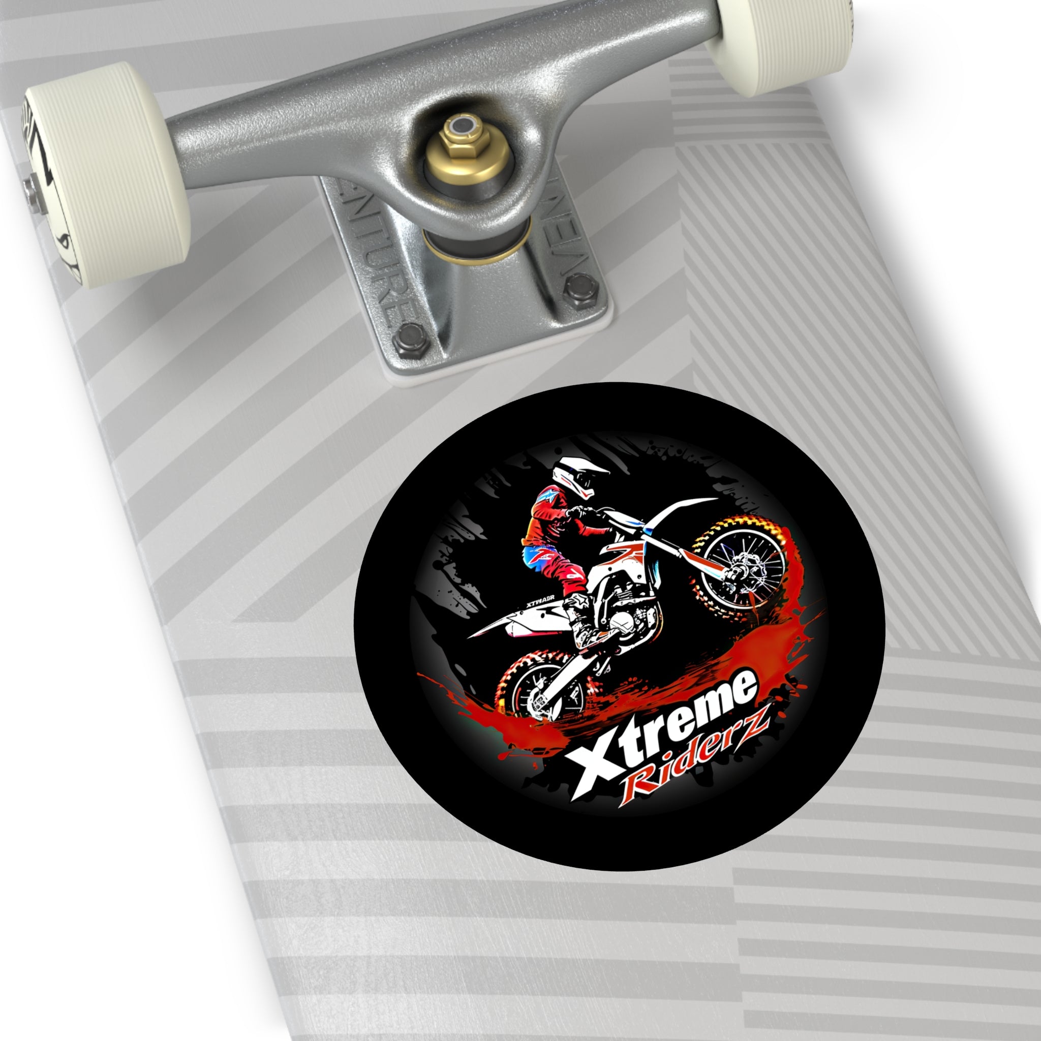 Motocross- Xtreme Riderz- Round Vinyl Stickers