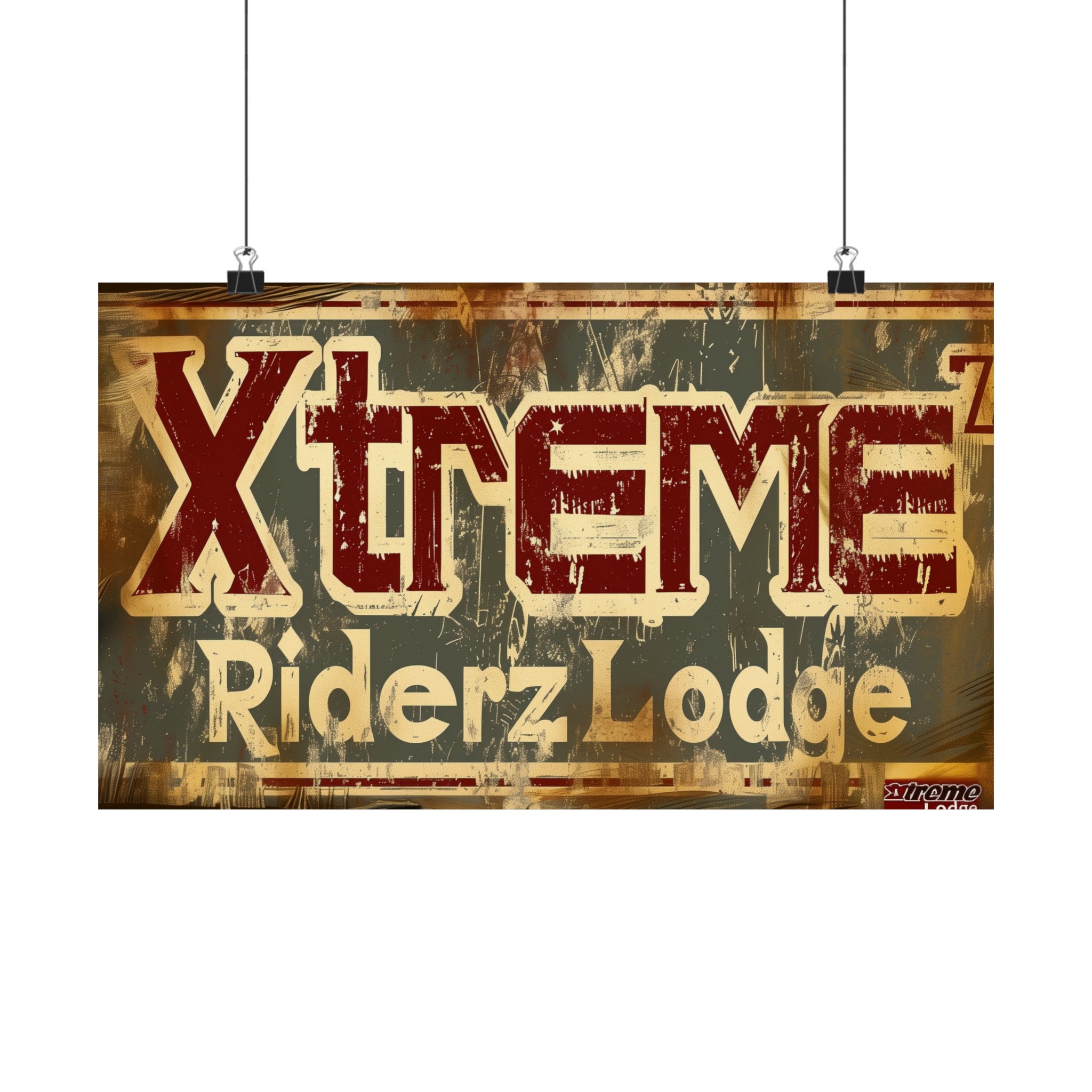 Xtreme Riderz Lodge Retro Poster