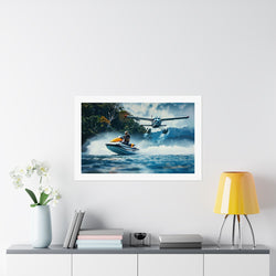 Crossing Paths - Aviation/Watersports - Gallery Print Poster - DC0143