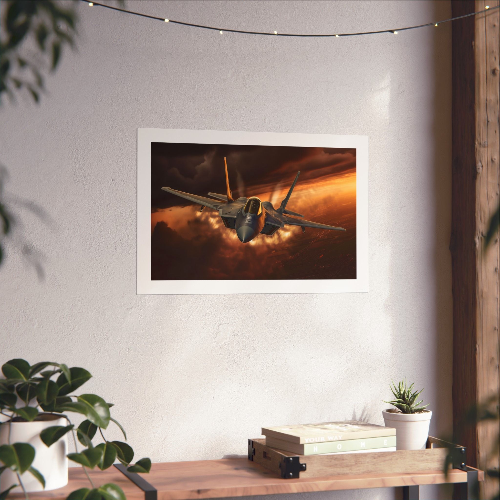 F22 Raptor Sunset Storm - Aviation - Gallery Print Poster - DC0151