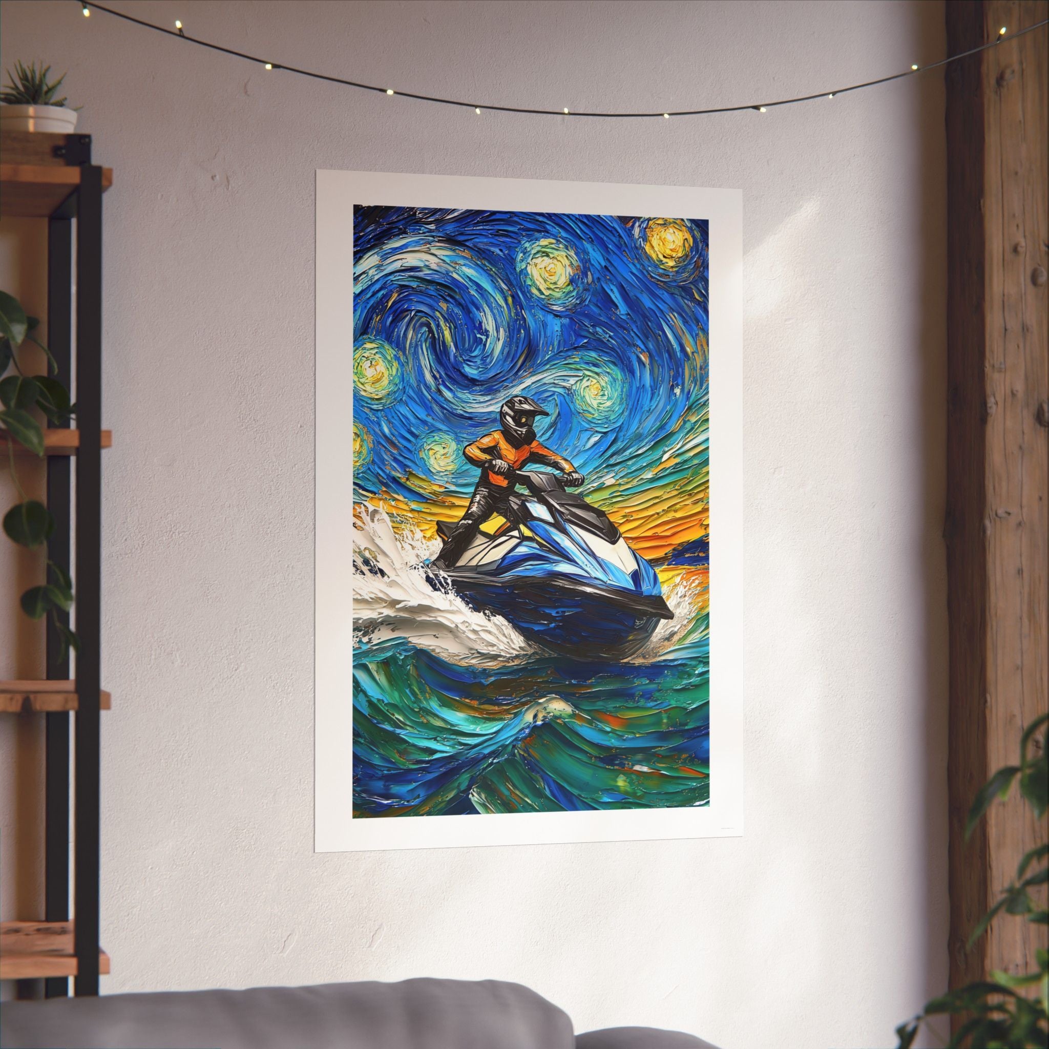 Starry Night - Vincent Van Gogh - Watersports - Gallery Print Poster - DC0261