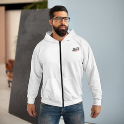 Skullz Riderz Snowmobile - White Zip Hoodie